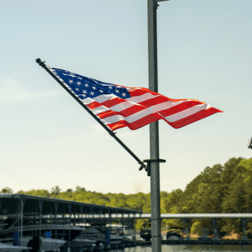 Flag Pole and USA Flag
