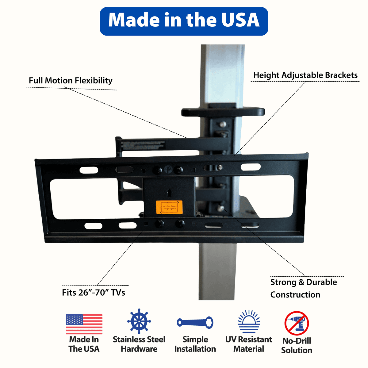 EZ TV Bloxx: No-Drill TV Mount For Dock Entertainment | DockBloxx